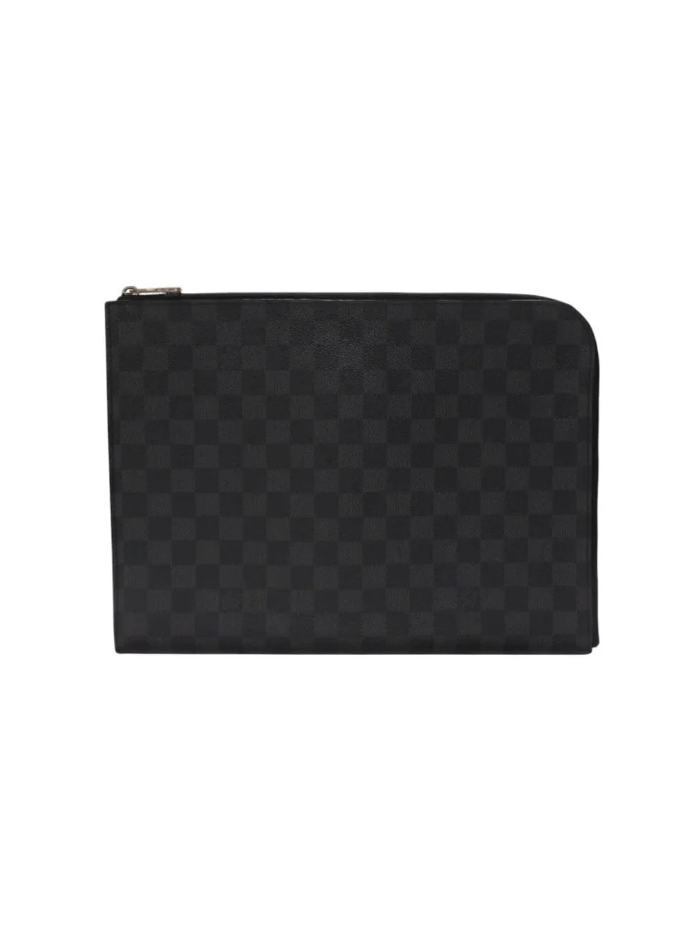 Louis Vuitton Pochette Jour GM Damier Graphite Black Gray Silver Clutch